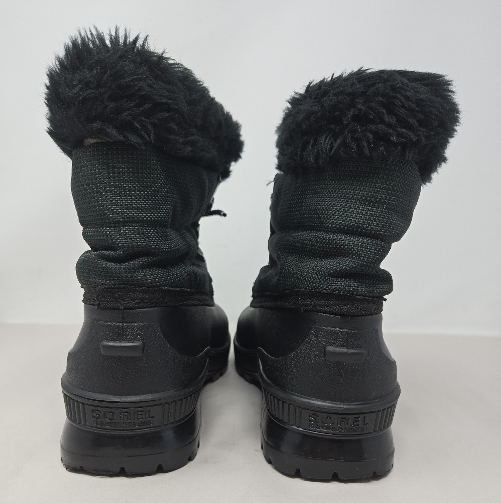 Sorel Womens Rain Winter Boots Sz 9 Mid Faux Fur Waterproof Lace Up Kaufman - Picture 4 of 14